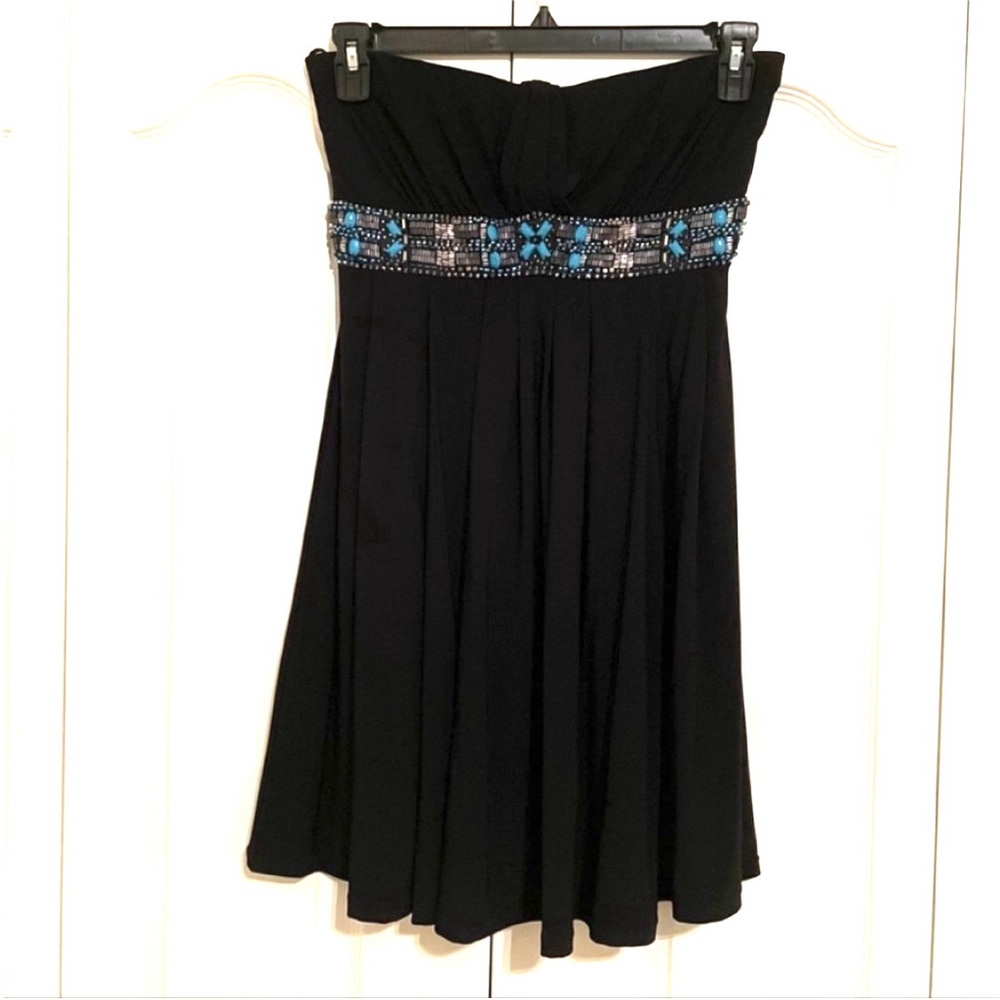 WHBM strapless beaded waist dress